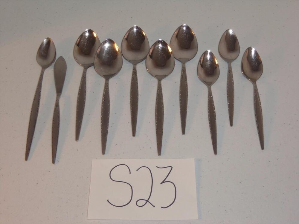 Oneida Venetia 3 Teaspoons 5 Oval Place Butter Knife Iced Tea Spoon -0116S23